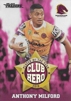 2019 TLA Traders - Club Heroes #CH1 Anthony Milford Front